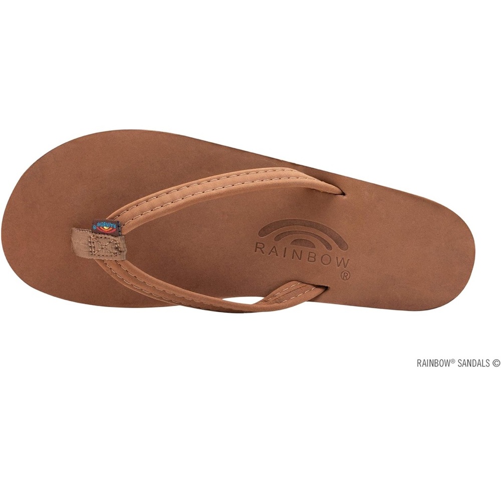 Rainbow 🌈 Classic All Leather Flip Flop Sz. 5.5-6 - Picture 3 of 7